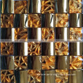 China supplier Gold glass and stainless mosaic wall tile home depot in Foshan WM09